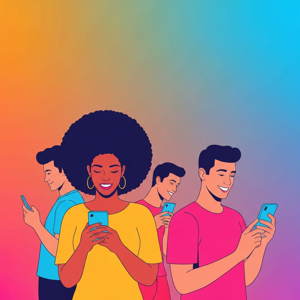 ilustração de pessoas gerada pelo Alfred